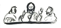 The Last Supper sketched by Thomas Merton