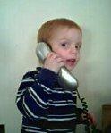 [toddler on phone]